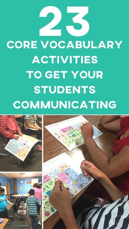 Meg's Go To List of CORE Vocabulary Activities- because