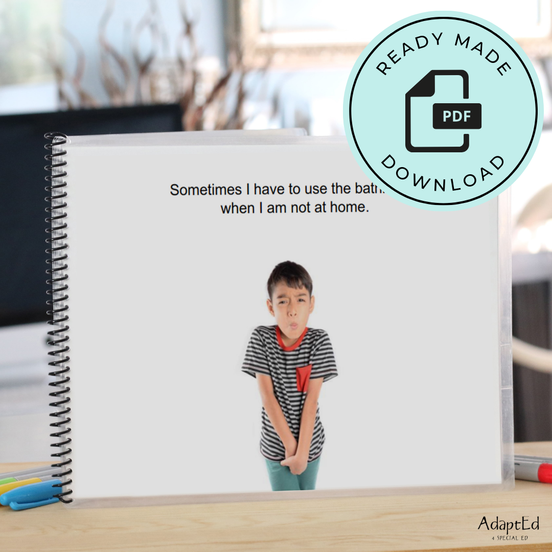 Bathroom Social Skills Story Bundle: Collection of 6 Social Narratives: Editable (Printable PDF )