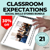 Thumbnail for Social Skills Stories: Classroom Expectations Bundle: Editable