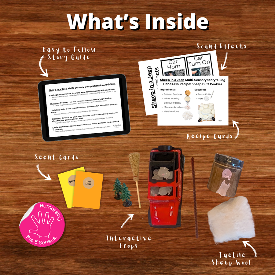 Multi-Sensory Storytelling Kit: Farmyard Adventure with Sheep and Jeep (Shipped)