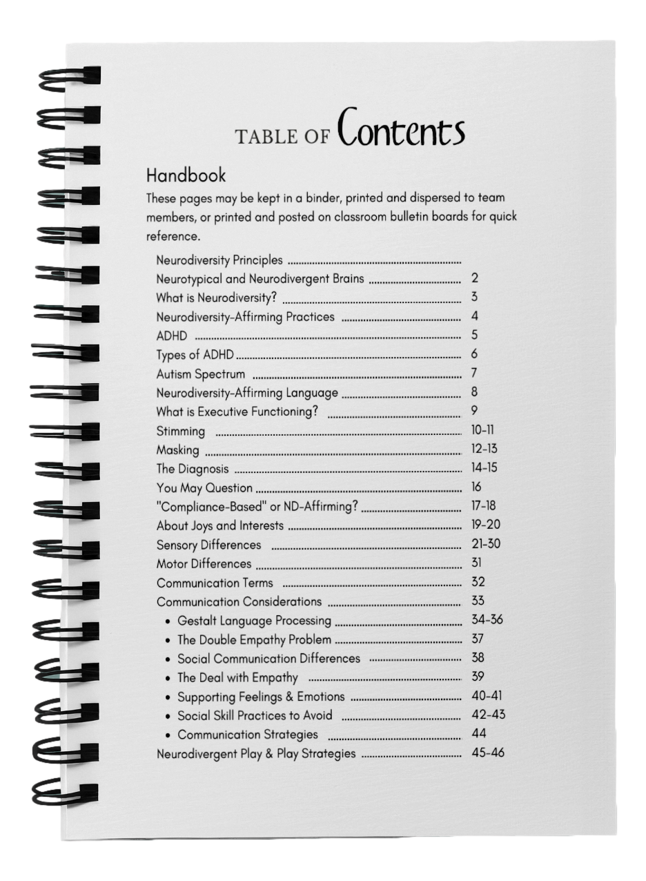 Neurodiversity Affirming Training Handbook
