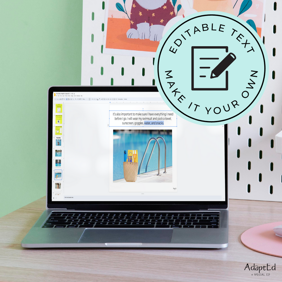 Pool Water Safety Social Skills Story  (Printable PDF )