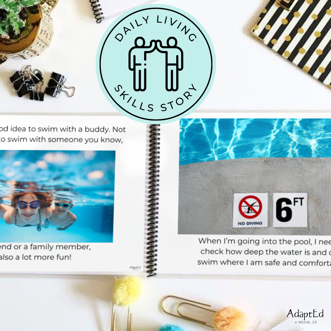 Pool Water Safety Social Skills Story  (Printable PDF )