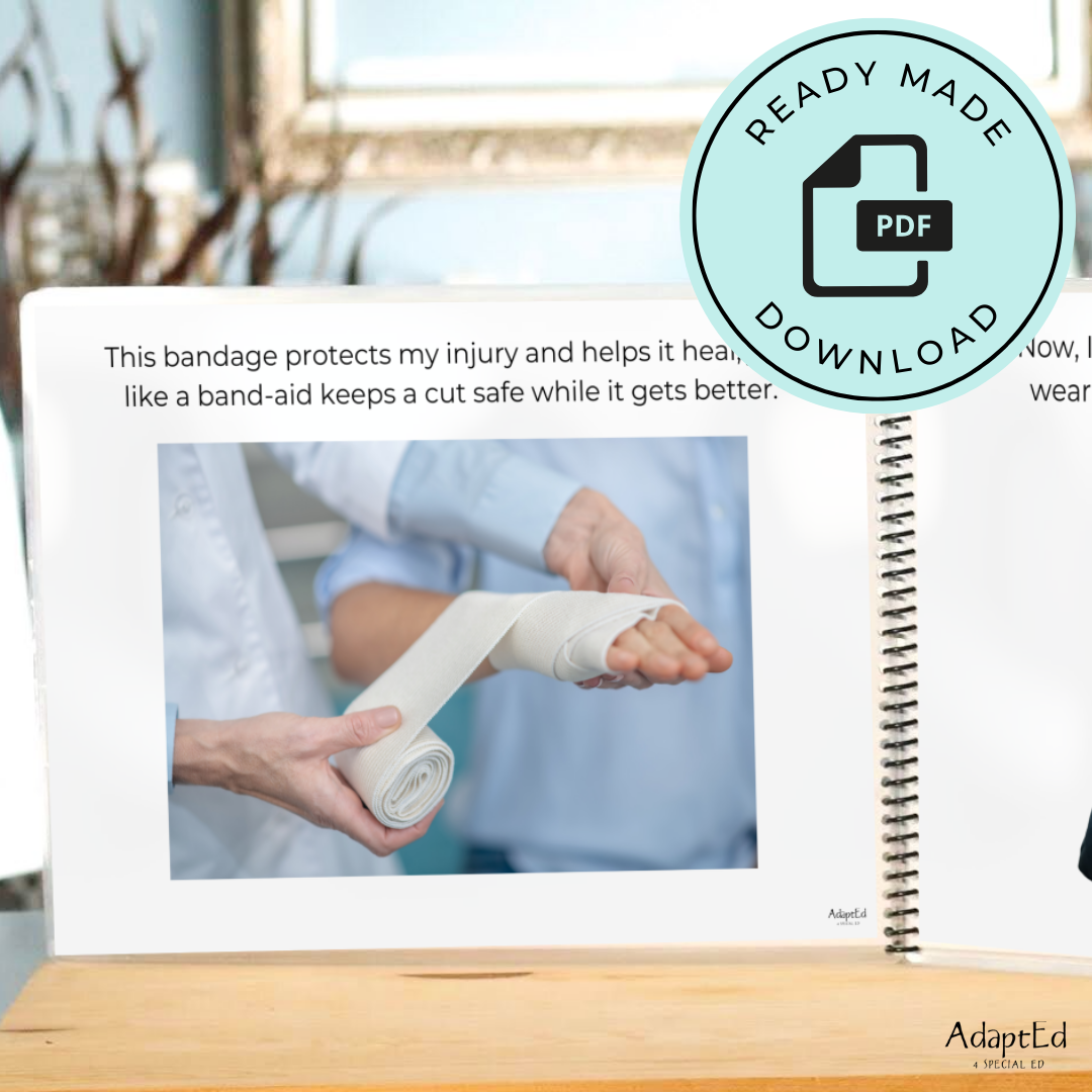 Understanding an Injury: Safety Social Skills Story  (Printable PDF/ Editable )