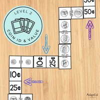Thumbnail for Money Games: Coin Identification ID and Value Dominoes (Printable PDF)