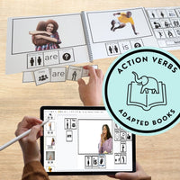 Thumbnail for Action VERBS Adapted Books + File Folder Sorts (Printable PDF + Interactive Digital Versions) Verbs - AdaptEd4SpecialEd
