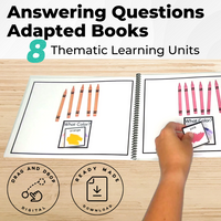 Thumbnail for Answering Simple Questions Adapted Book BUNDLE (Printable PDF + Digital) Wh Questions - AdaptEd4SpecialEd