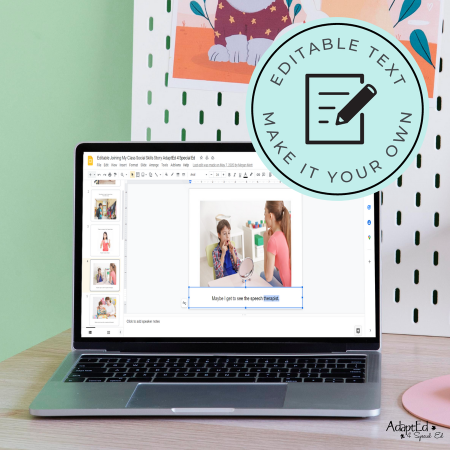 Social Story: Joining My Class | Back to Class: Editable (Printable PDF) School - AdaptEd4SpecialEd