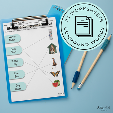 Blending Compound Words: 3 Levels: Phonemic Awareness Activity