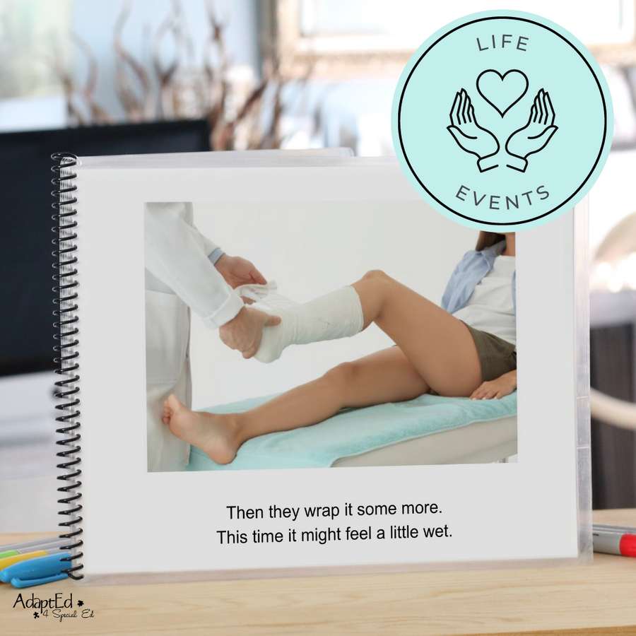 Social Narrative: Broken Leg: Editable (Printable PDF ) Uncategorized - AdaptEd4SpecialEd