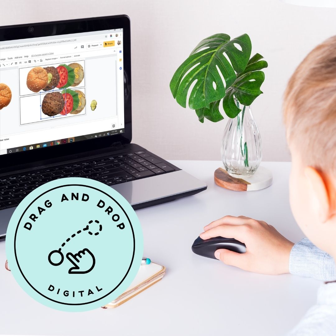 "Build a Burger" Task Bin Activity (Printable PDF + Interactive Digital) Build a... - AdaptEd4SpecialEd