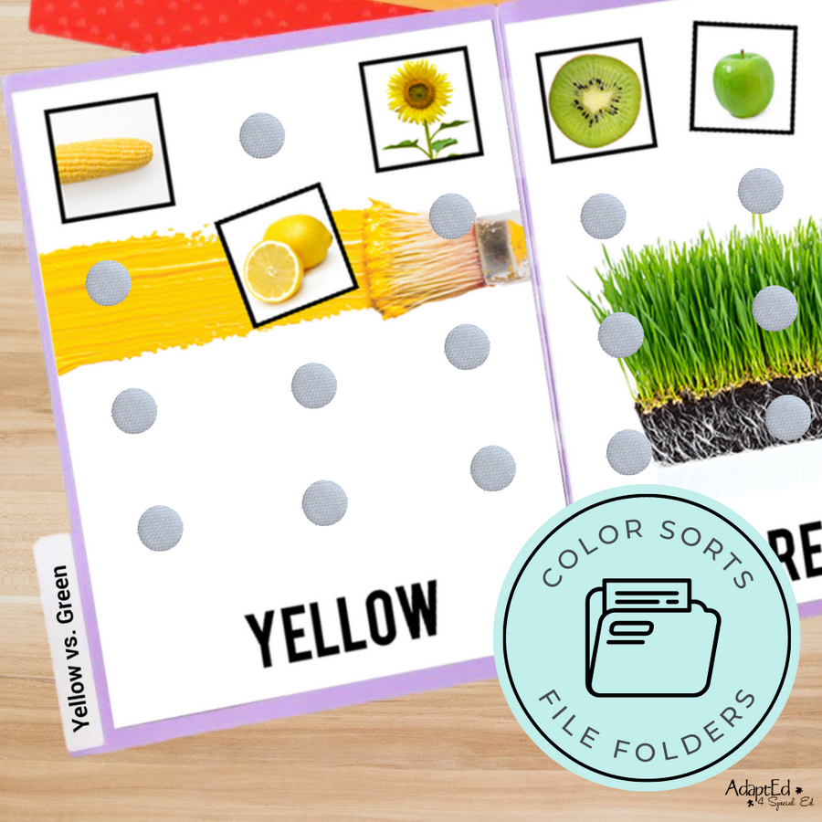 Colors in the Real World 10 Book Set + 44 File Folders (Printable PDF + Digital Interactive) - AdaptEd4SpecialEd