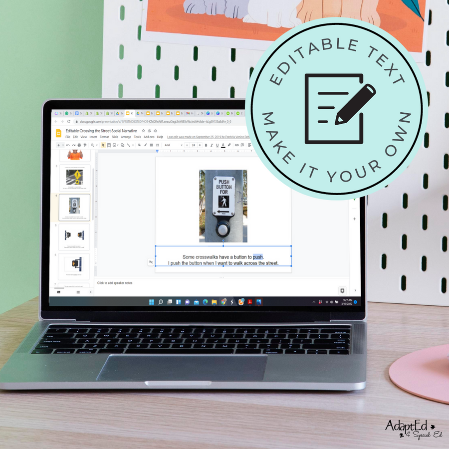 Social Skills Story: Crossing the Street | Crosswalk: Editable (Printable PDF ) Life Skills - AdaptEd4SpecialEd