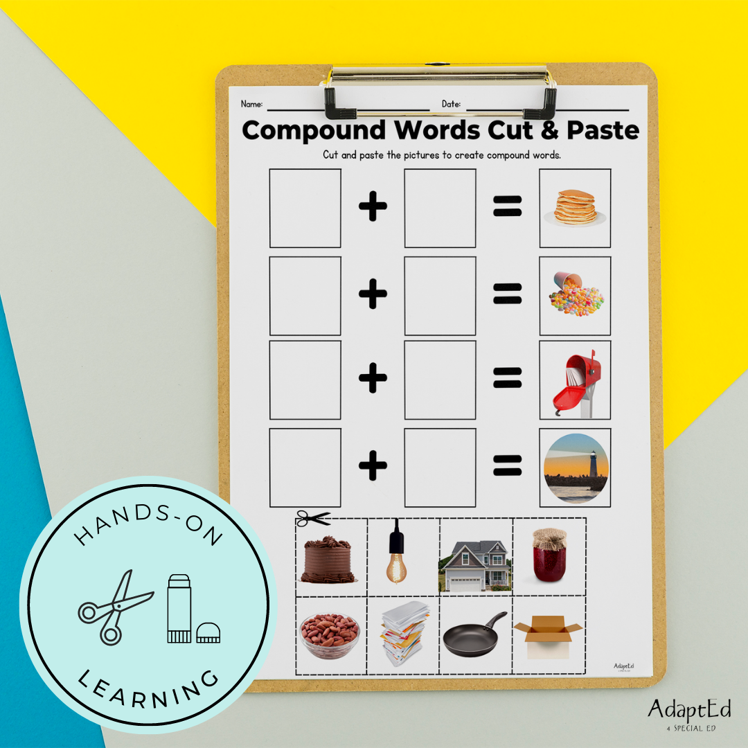 Cut and Paste Blending Compound Words: Phonemic Awareness Activity