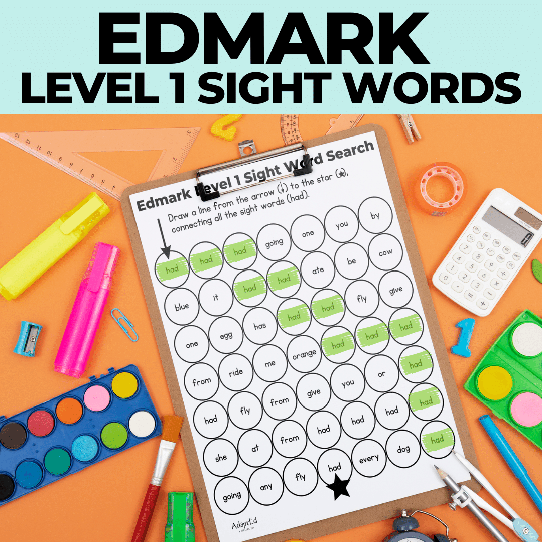 Edmark Level 1 Sight Words Dot to Dot Stamp It Maze