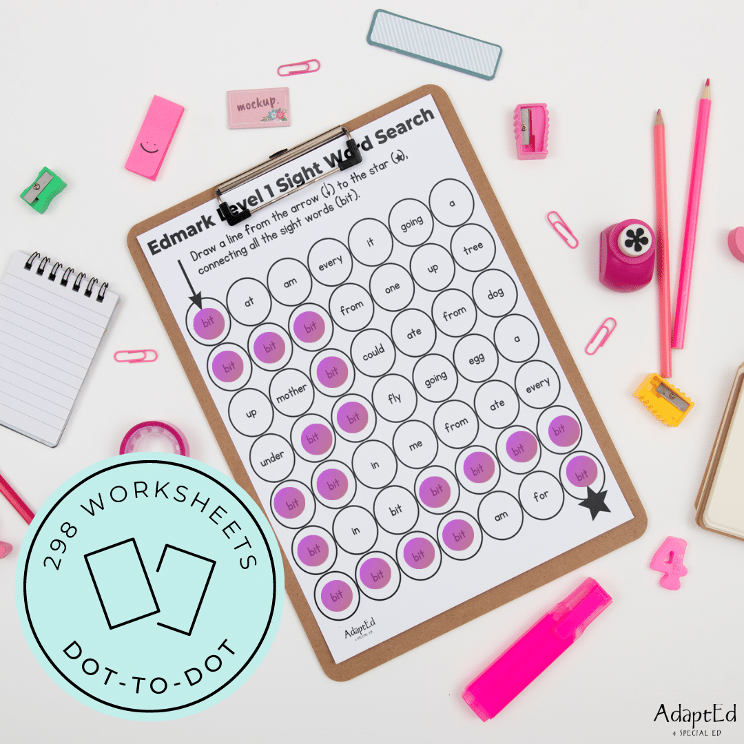 Edmark Level 1 Sight Words Dot to Dot Stamp It Maze