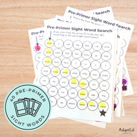 Thumbnail for Pre Primer Sight Words Dot to Dot Stamp It Maze - AdaptEd4SpecialEd