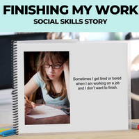 Thumbnail for Social Skills Story: Completing My Work: Editable (Printable PDF) Job Skills - AdaptEd4SpecialEd