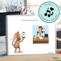 Thumbnail for Five Little Monkeys Nursery Rhyme Emergent Reader + Reading Comprehension (Printable PDF) - AdaptEd4SpecialEd