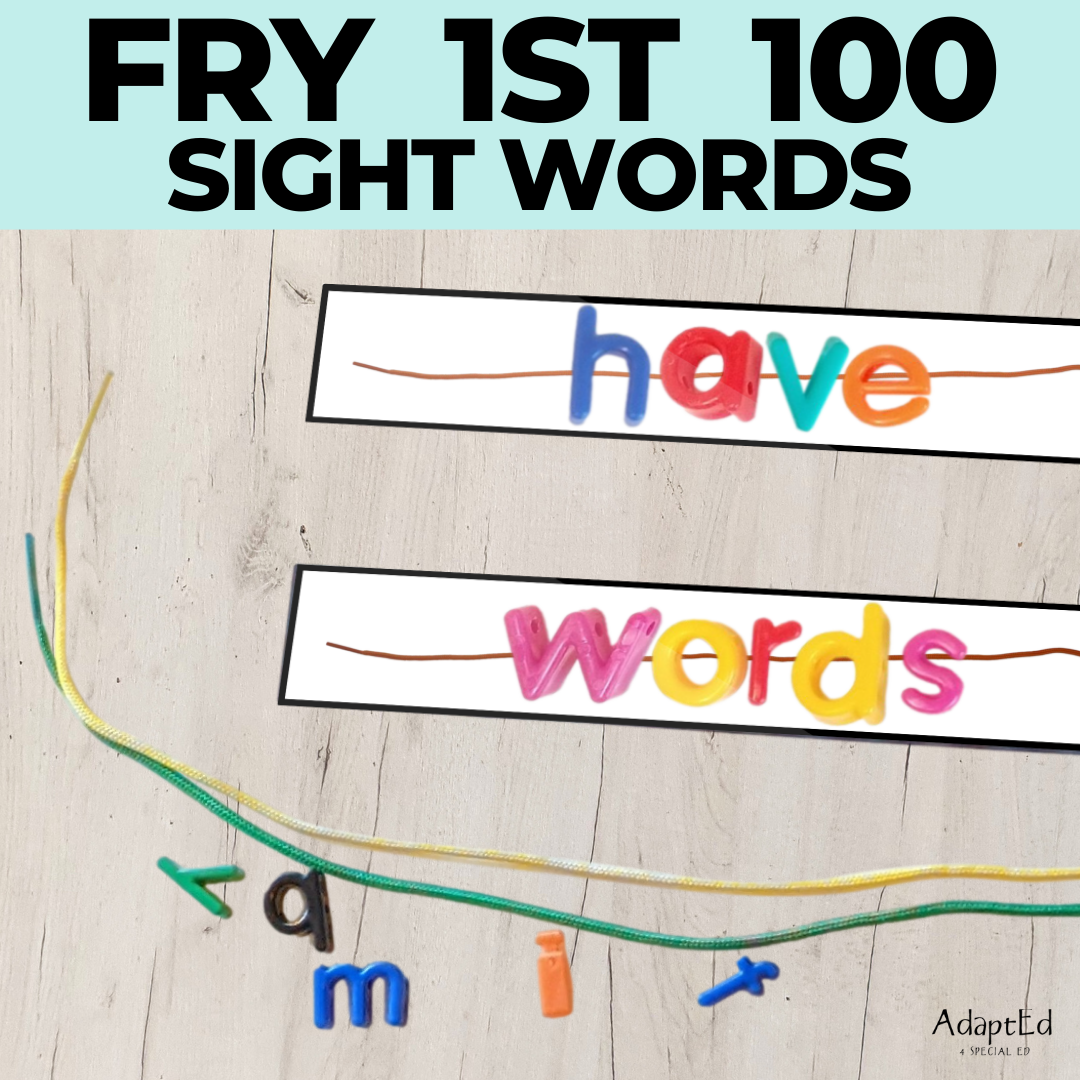 Fry 1st 100 Sight Words Word Work Letter Beads - AdaptEd4SpecialEd
