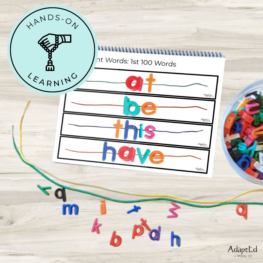 Fry 1st 100 Sight Words Word Work Letter Beads - AdaptEd4SpecialEd