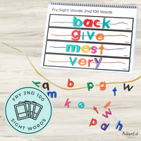 Thumbnail for Fry 2nd 100 Sight Words Word Work Letter Beads - AdaptEd4SpecialEd