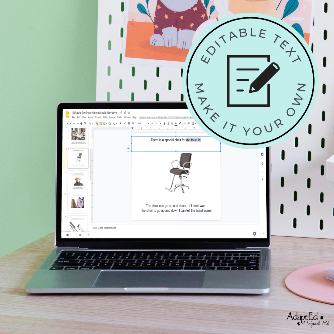 Social Skills Story: Getting a Haircut: Editable (Printable PDF ) Life Skills - AdaptEd4SpecialEd