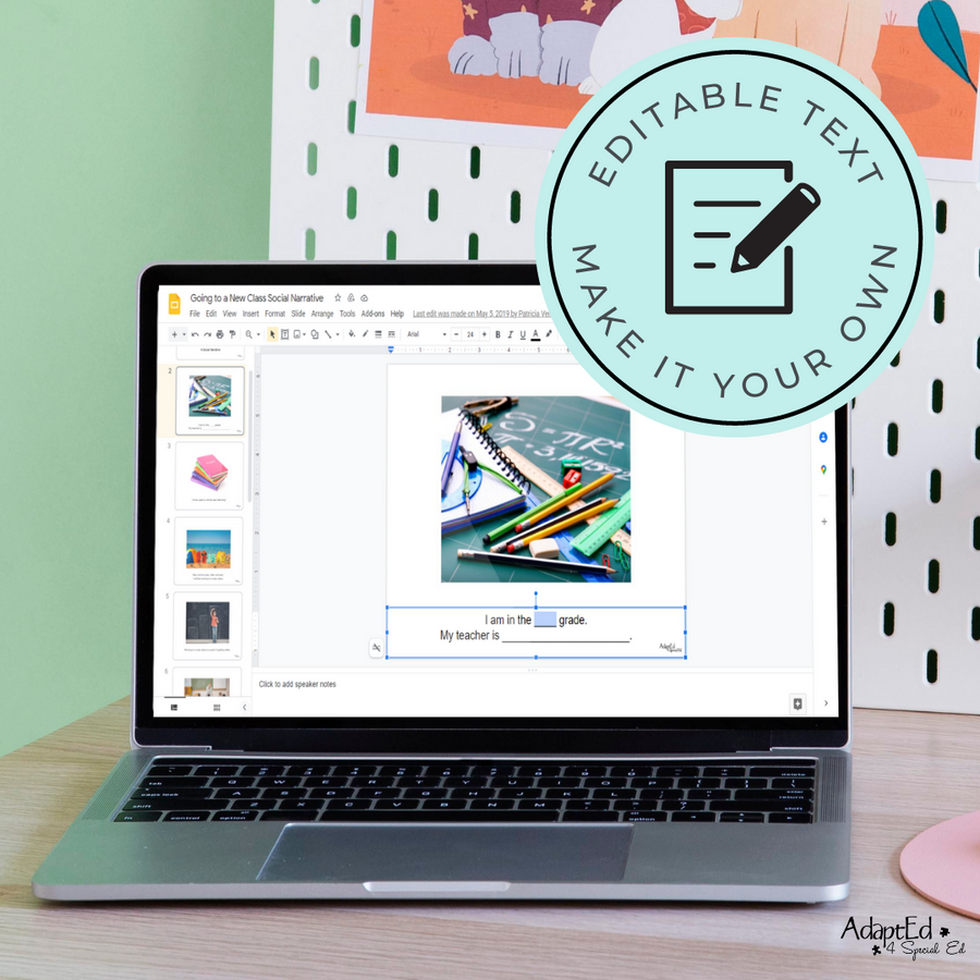 Social Skills Story: Going to a New Class (Printable PDF) School - AdaptEd4SpecialEd