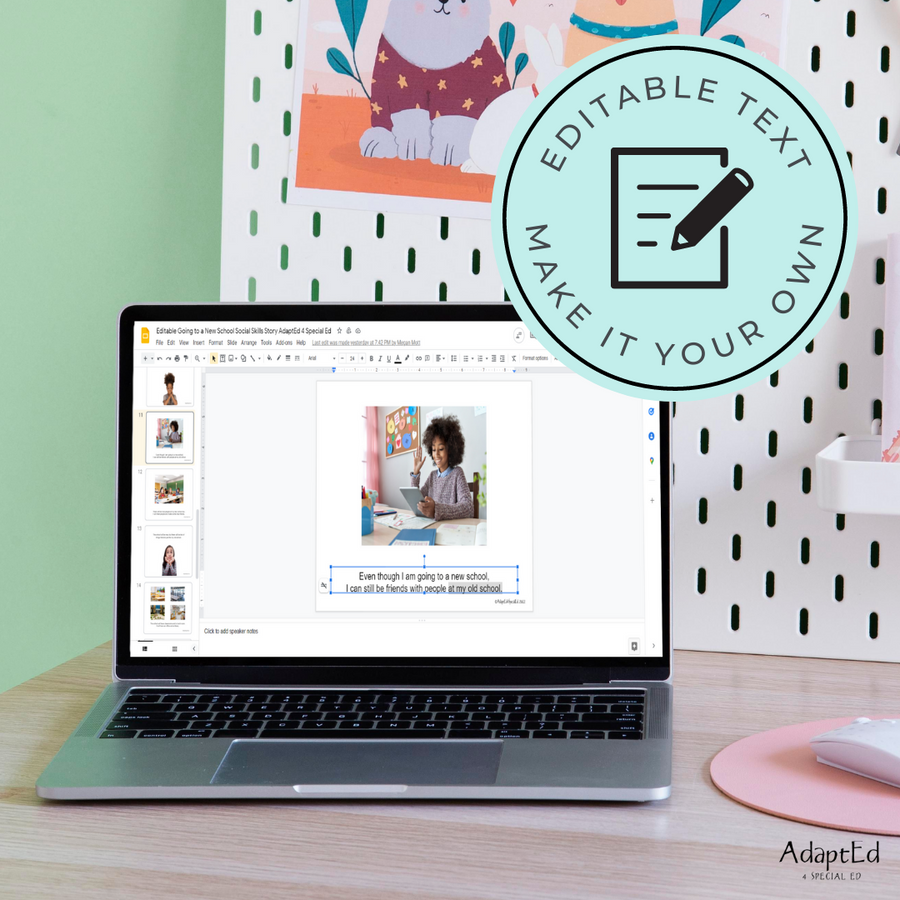 Social Skills Story: Going to a New Elementary School (Printable PDF) School - AdaptEd4SpecialEd