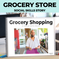 Thumbnail for Social Skills Story: Grocery Store Shopping : Editable (Printable PDF ) Social Skills - AdaptEd4SpecialEd