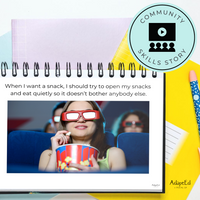 Thumbnail for Social Skills Story: Going to the Movies: Editable (Printable PDF )