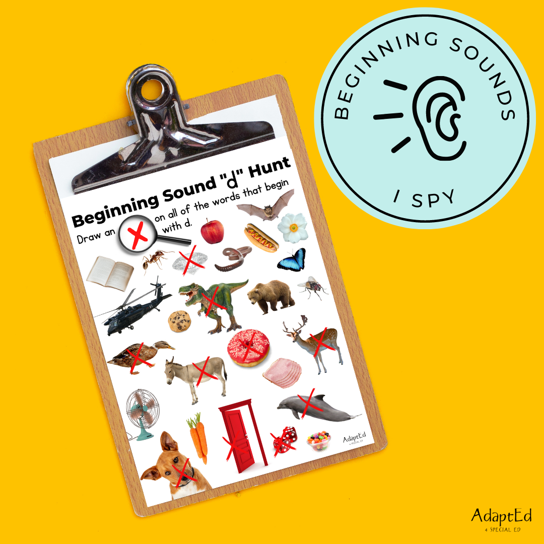 Beginning Sound I Spy Letter Sound Recognition - AdaptEd4SpecialEd