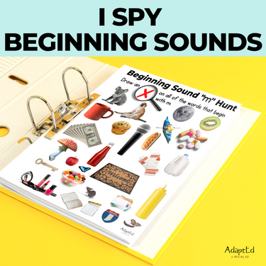 Beginning Sound I Spy Letter Sound Recognition - AdaptEd4SpecialEd
