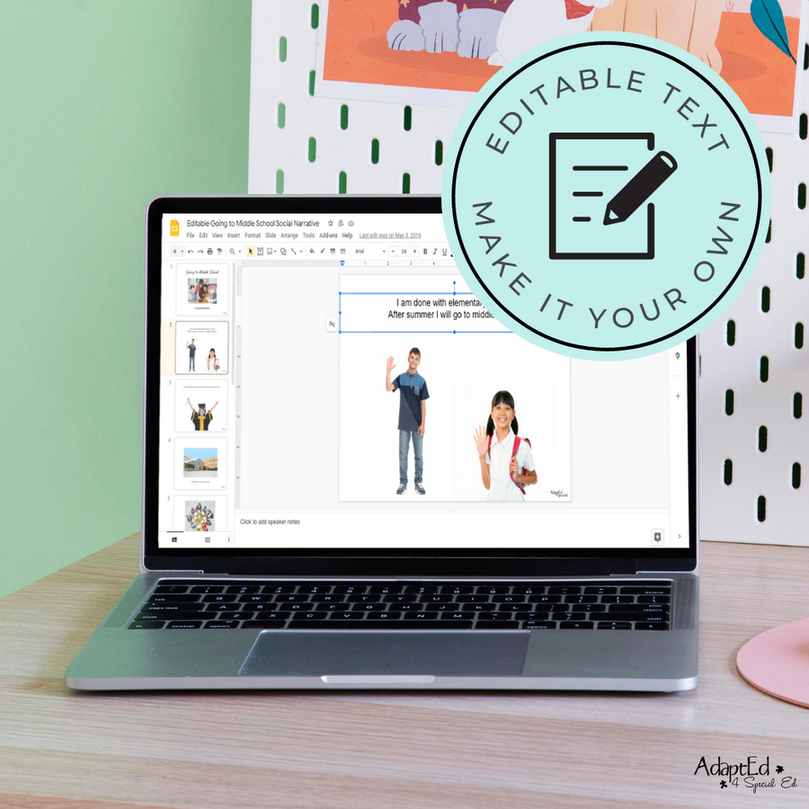 Social Skills Story: Going to Middle School (Printable PDF) School - AdaptEd4SpecialEd