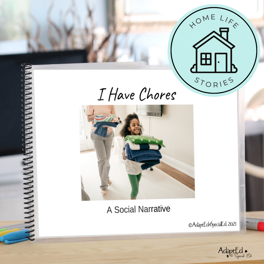 Social Skills Story: I Have Chores: Editable (Printable PDF ) Life Skills - AdaptEd4SpecialEd