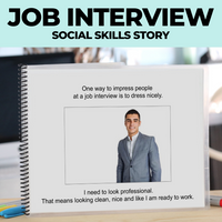 Thumbnail for Social Skills Story: Dressing for a Job Interview: Editable (Printable PDF ) Job Skills - AdaptEd4SpecialEd