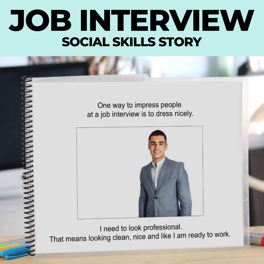 Social Skills Story: Dressing for a Job Interview: Editable (Printable PDF ) Job Skills - AdaptEd4SpecialEd