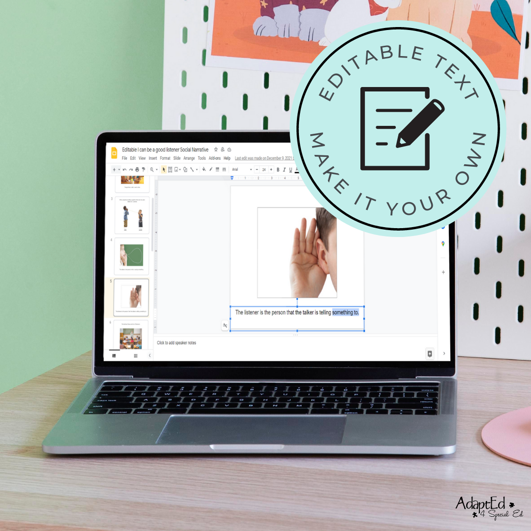 Social Skills Story: Good Listener | Listening (Printable PDF) Social Skills - AdaptEd4SpecialEd