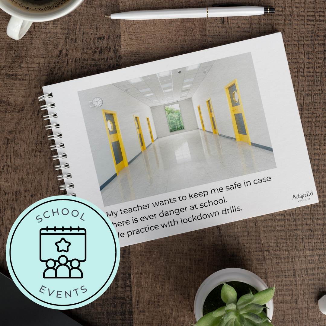 Social Skills Story: Lockdown Drill: Editable (Printable PDF) School - AdaptEd4SpecialEd