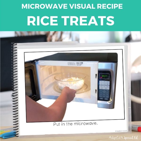 Visual Recipe: Microwave Marshmallow Rice Treats (Printable PDF) - AdaptEd4SpecialEd