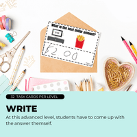 Thumbnail for Task Cards: Next Dollar Up: Fast Food (Printable PDF) Dollar Up - AdaptEd4SpecialEd