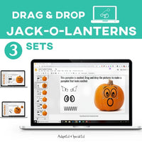 Thumbnail for Digital Jack-O-Lanterns: Halloween 3 No Prep Activities (Interactive Digital) No Prep Google Drive - AdaptEd4SpecialEd