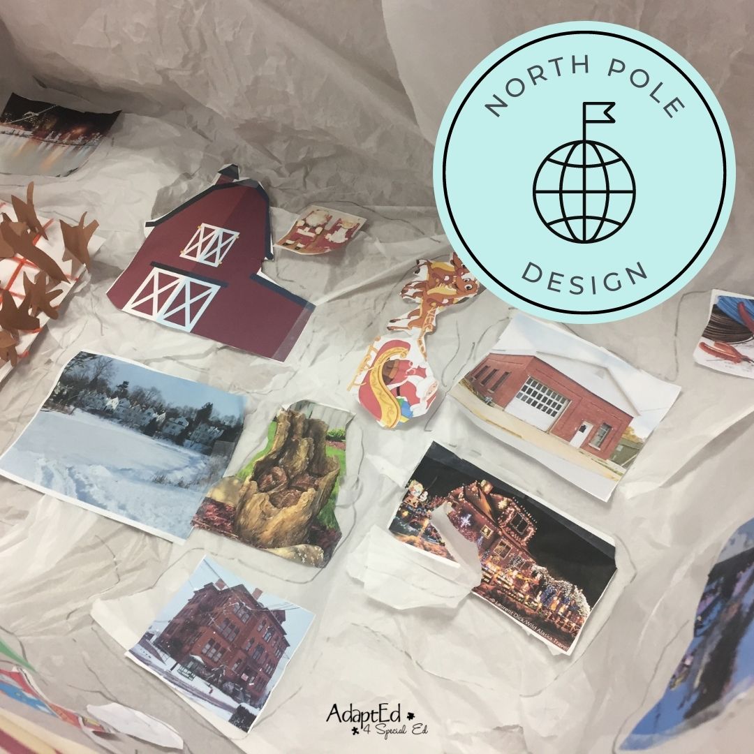 North Pole Design STEM Project (Printable PDF) Adapted Book - AdaptEd4SpecialEd