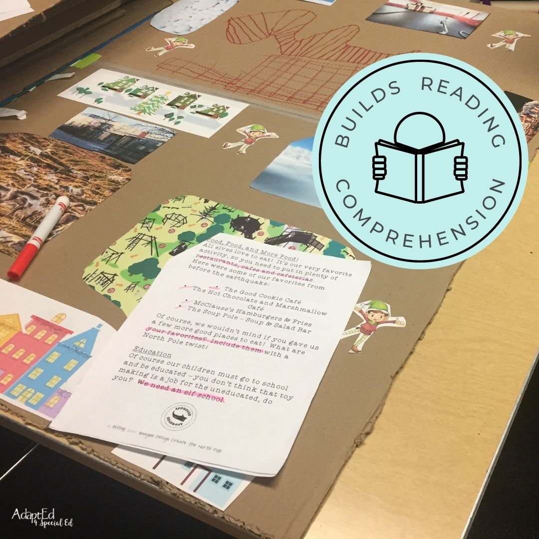 North Pole Design STEM Project (Printable PDF) Adapted Book - AdaptEd4SpecialEd