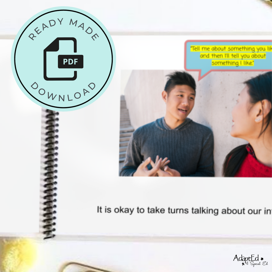 Social Skills Story: Perseveration: Editable (Printable PDF) Neurodivergent Affirming - AdaptEd4SpecialEd
