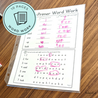 Thumbnail for Pre Primer Sight Words Word Work - AdaptEd4SpecialEd