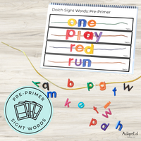Thumbnail for Pre Primer Sight Words Letter Beads - AdaptEd4SpecialEd