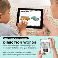 Thumbnail for Task Cards: Position Words: Left, Right, Middle, Top, Bottom, Inside, Outside, Above and Below (Interactive Digital + Printable PDF) Prepositions - AdaptEd4SpecialEd