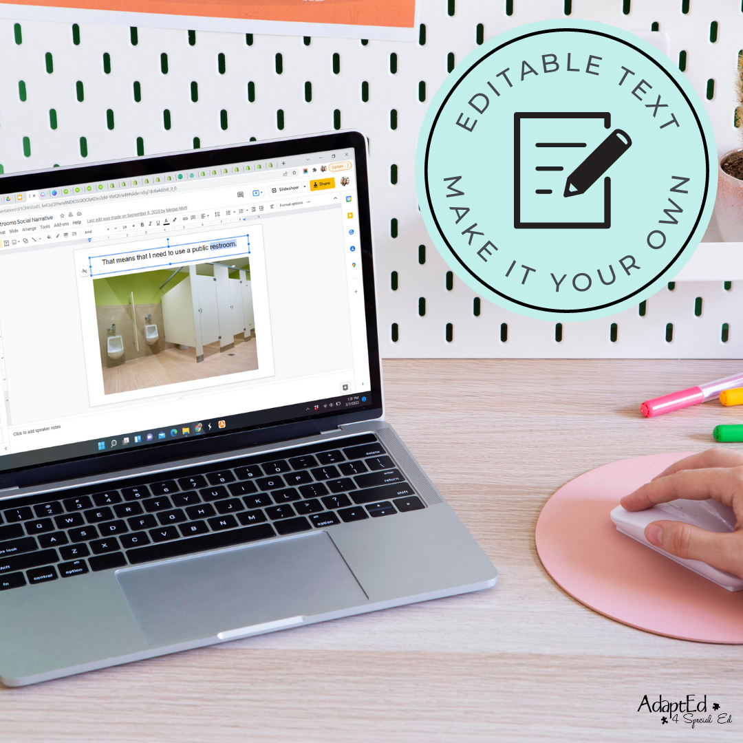 Social Skills Story: Using Public Restrooms (Printable PDF ) Life Skills - AdaptEd4SpecialEd