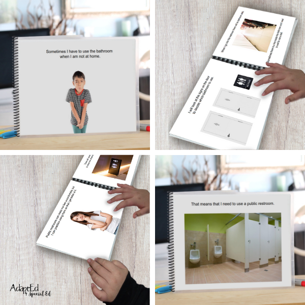 Social Skills Story: Using Public Restrooms (Printable PDF ) Life Skills - AdaptEd4SpecialEd